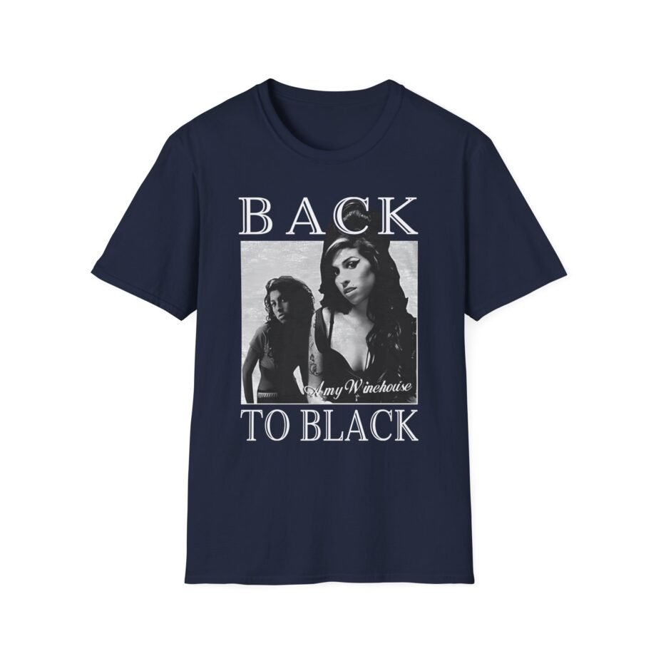 Amy Winehouse Back to Black Unisex Softstyle T-Shirt