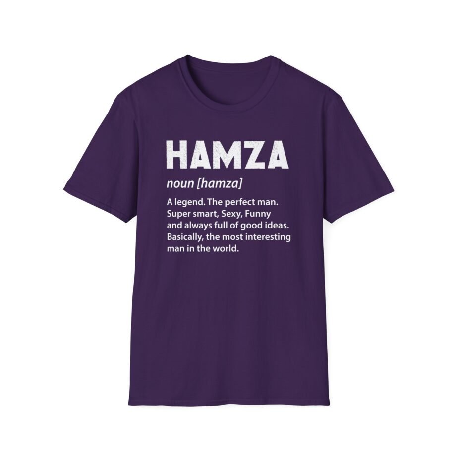 Hamza Name Unisex Softstyle T-Shirt
