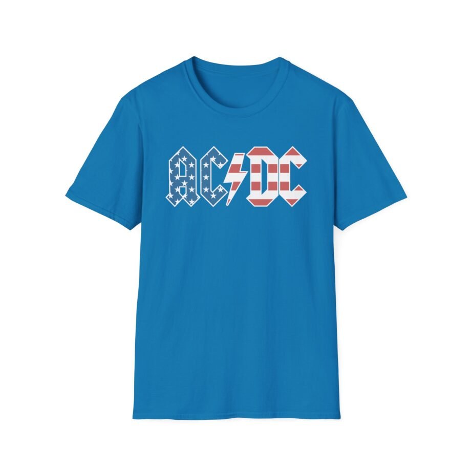 Acdc American Flag Logo Unisex Softstyle T-Shirt