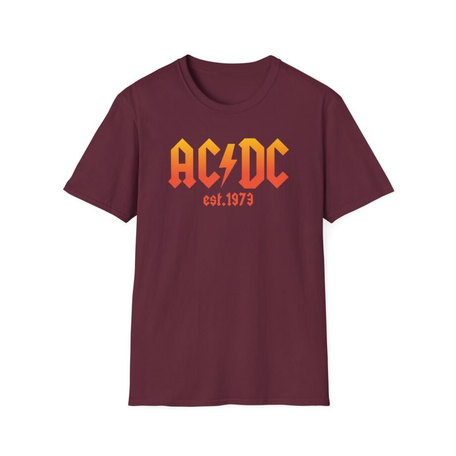 Acdc 1973 Ombr Logo Unisex Softstyle T-Shirt
