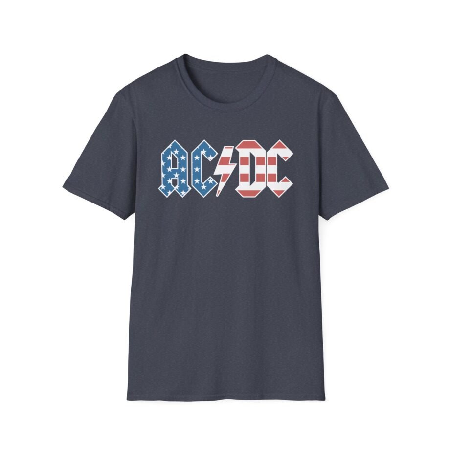 Acdc American Flag Logo Unisex Softstyle T-Shirt