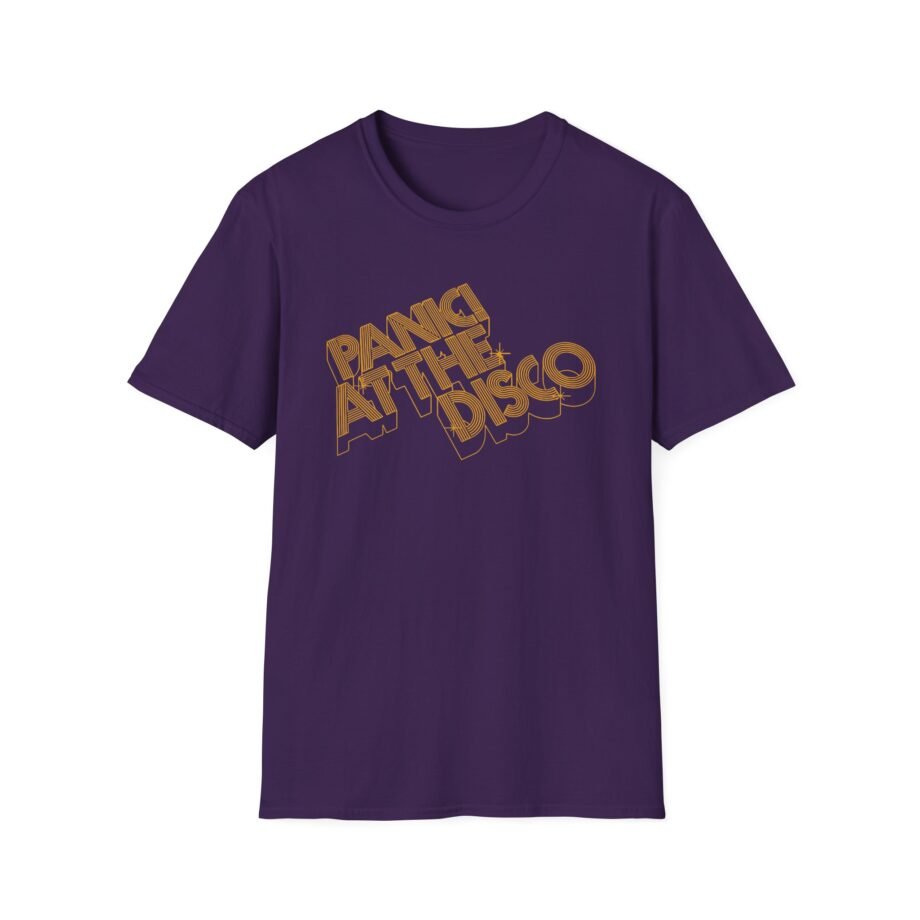 Panic at the Disco 3-d Gold Logo Unisex Softstyle T-Shirt