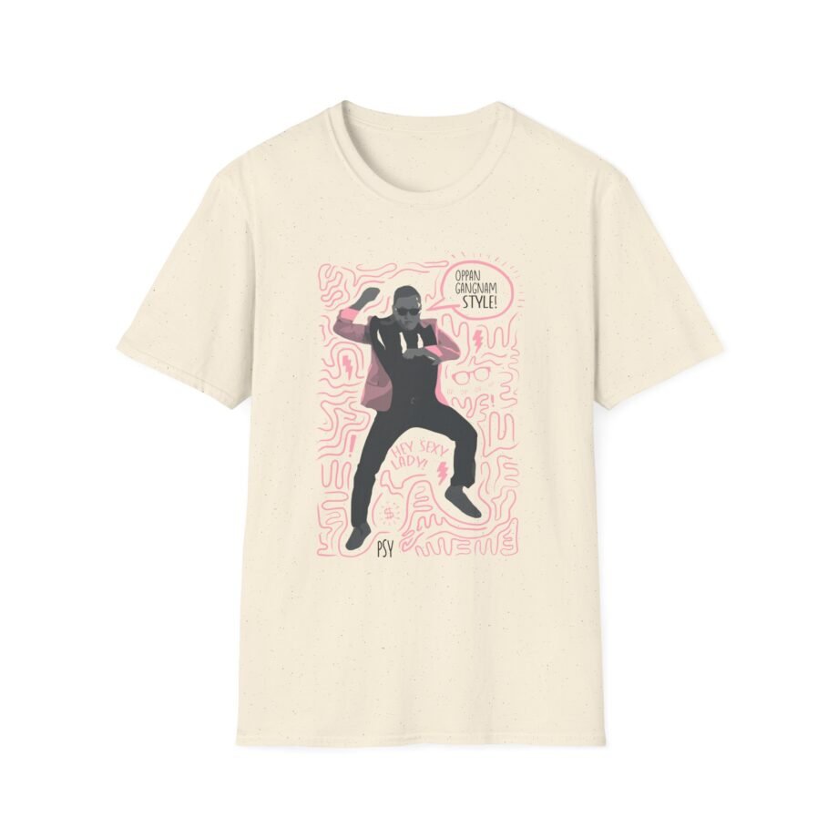 PS Gangnam Scribbles Dance Unisex Softstyle T-shirt