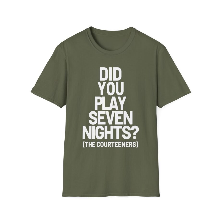 Courteeners Did You Play Seven Nights Unisex Softstyle T-Shirt