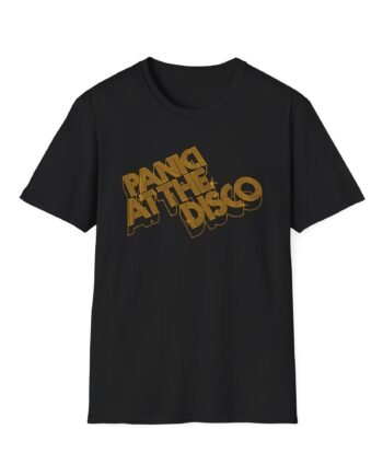 Panic at the Disco 3-d Gold Logo Unisex Softstyle T-Shirt