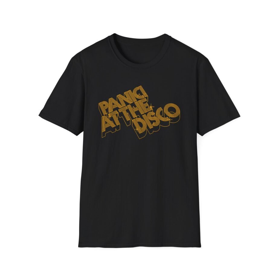 Panic at the Disco 3-d Gold Logo Unisex Softstyle T-Shirt