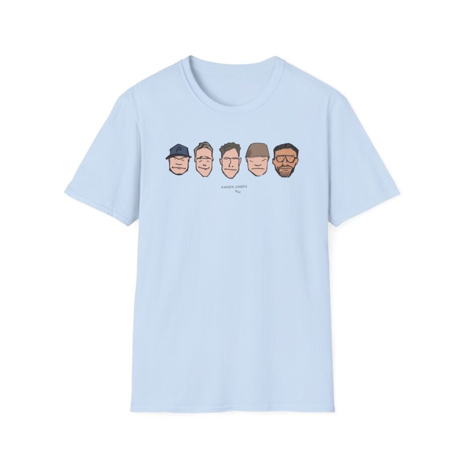 Kaiser Chiefs Cartoon Faces Unisex Softstyle T-Shirt