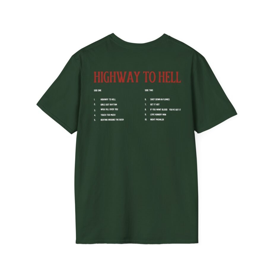 Acdc Highway to Hell Track List Unisex Softstyle T-Shirt