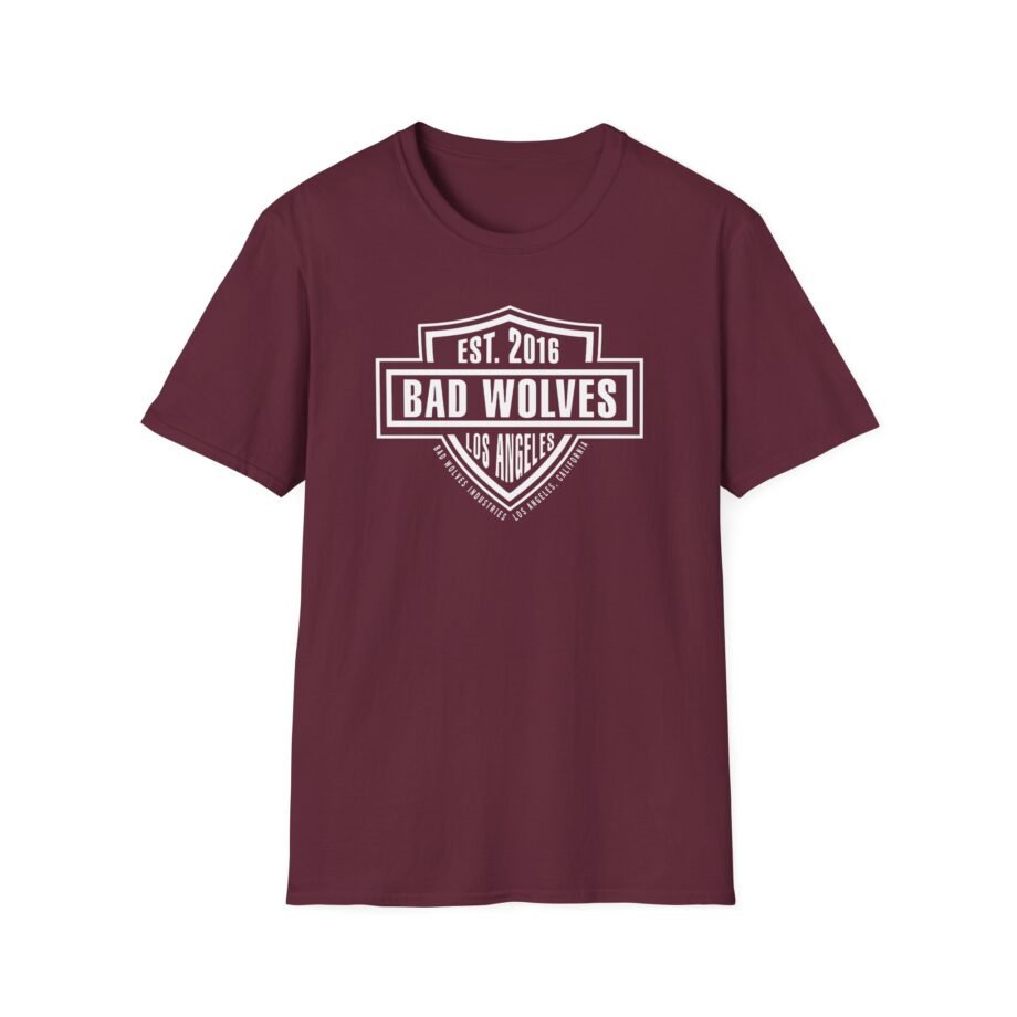 Bad Wolves Los Angeles Ca Shield Unisex Softstyle T-Shirt
