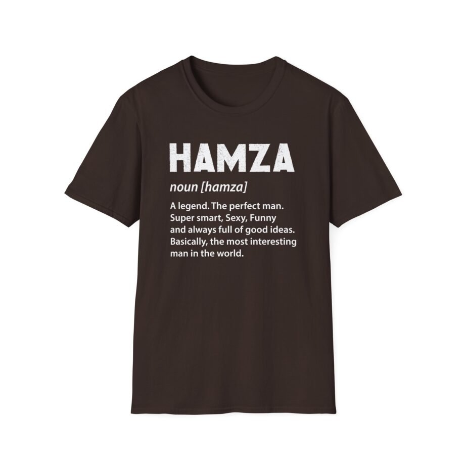 Hamza Name Unisex Softstyle T-Shirt