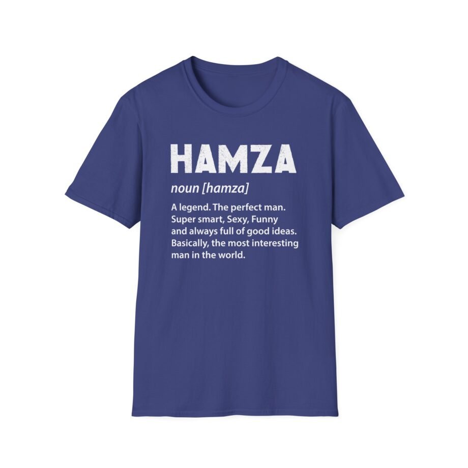 Hamza Name Unisex Softstyle T-Shirt