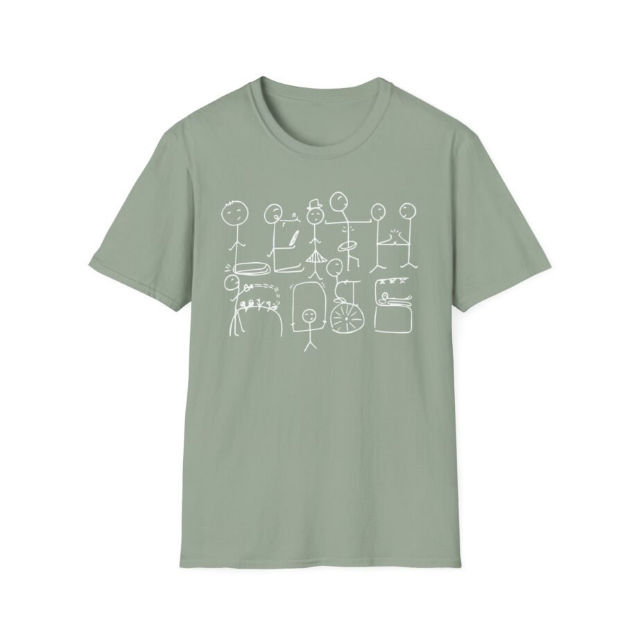 Leith Ross Stick Figures  Unisex Softstyle T-Shirt
