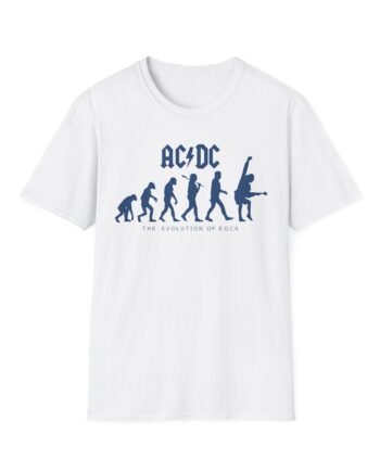 Acdc Evolution of Rock Unisex Softstyle T-Shirt
