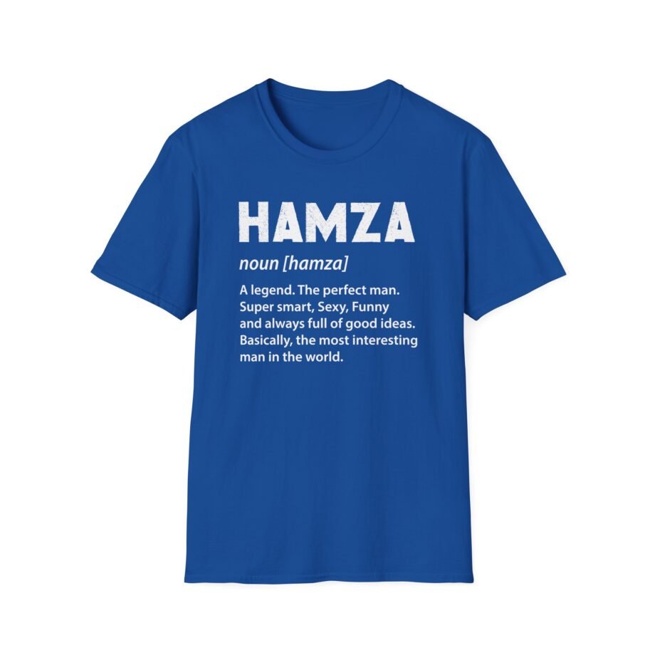 Hamza Name Unisex Softstyle T-Shirt