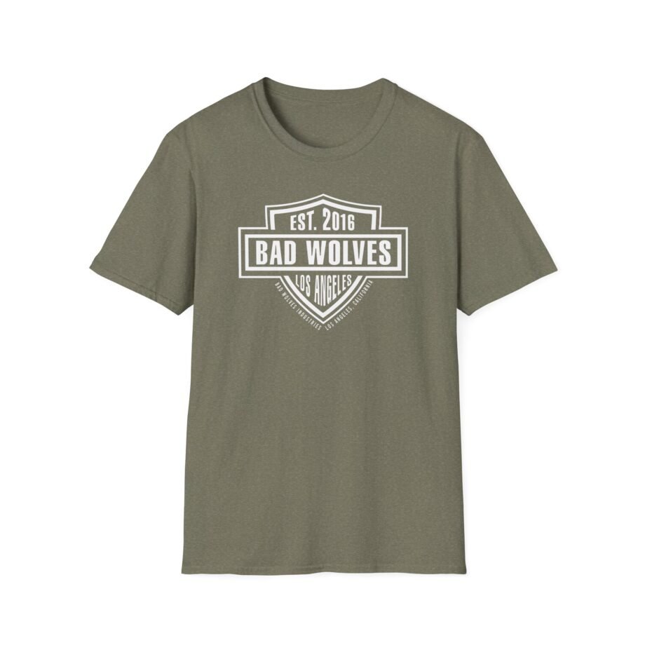 Bad Wolves Los Angeles Ca Shield Unisex Softstyle T-Shirt