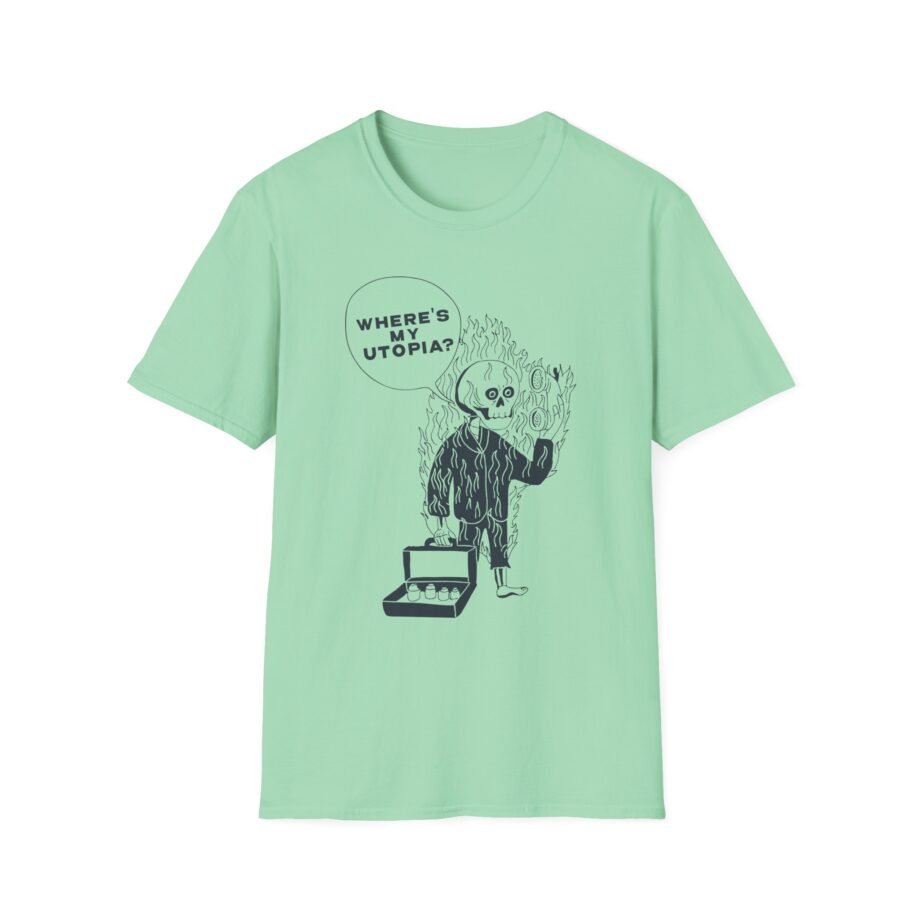 Yard Act Speech Bubble Burning Man Unisex Softstyle T-Shirt