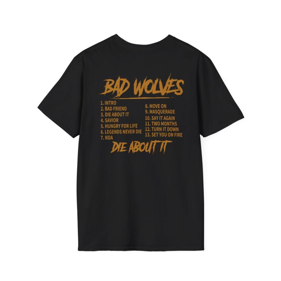 Bad Wolves Die About It Tracklist Unisex Softstyle T-Shirt