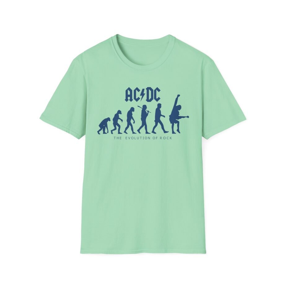 Acdc Evolution of Rock Unisex Softstyle T-Shirt