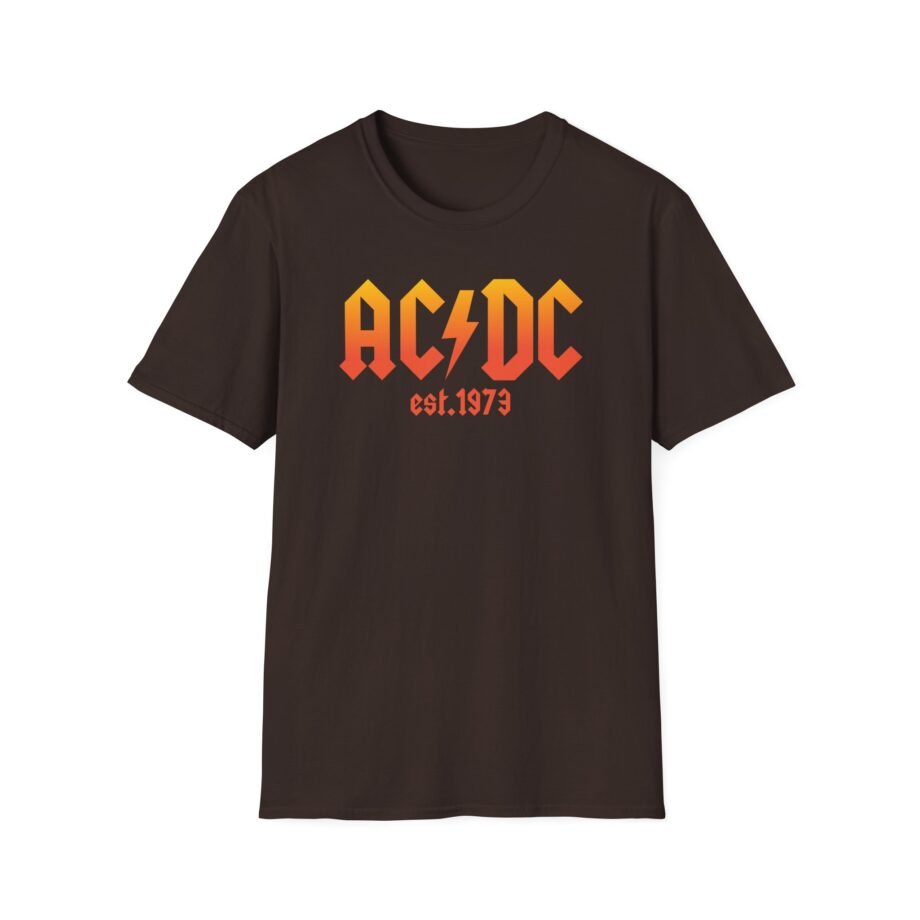 Acdc 1973 Ombr Logo Unisex Softstyle T-Shirt