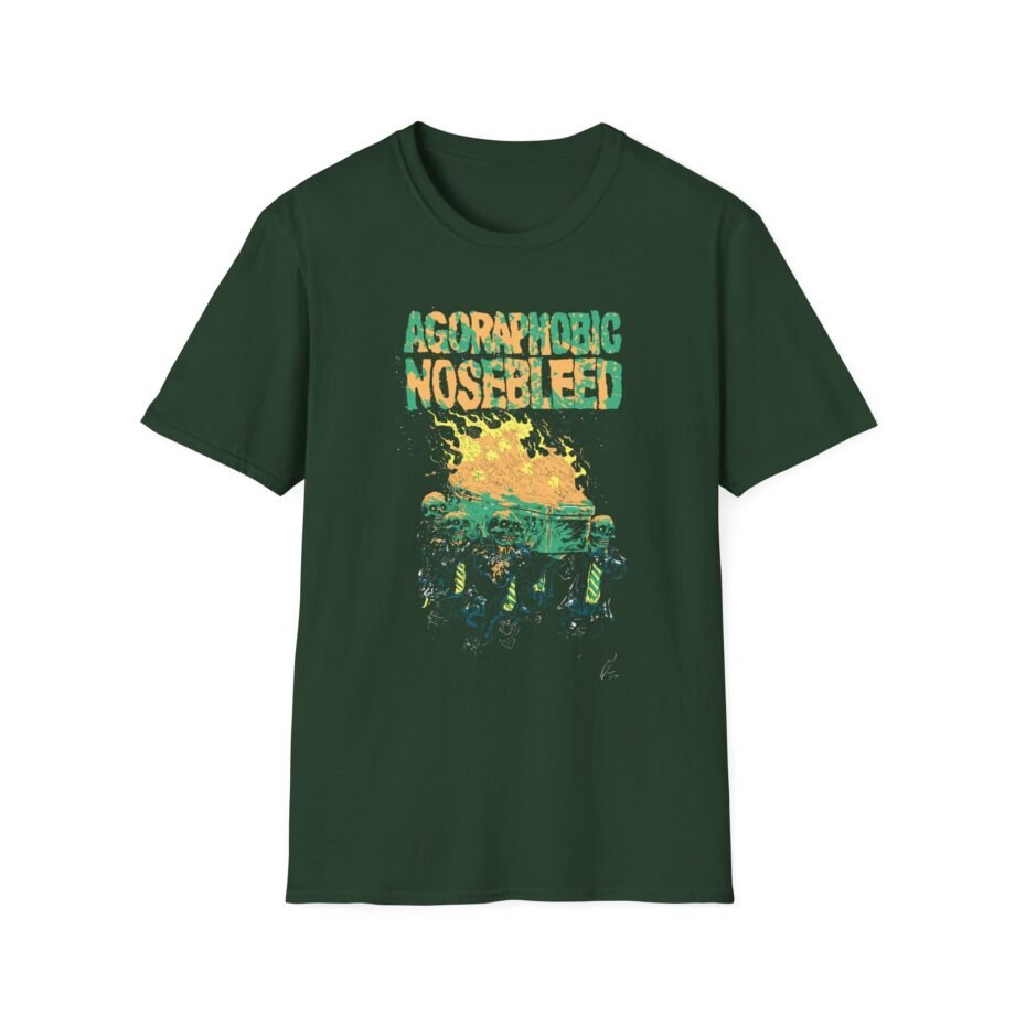 Agoraphobic Nosebleed Burning Coffin Unisex Softstyle T-Shirt