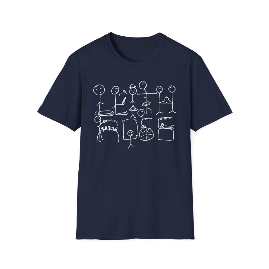 Leith Ross Stick Figures  Unisex Softstyle T-Shirt