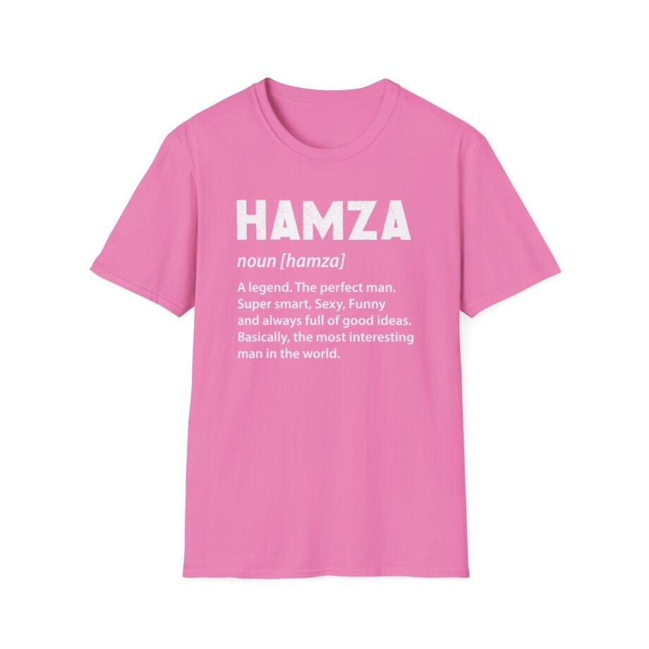 Hamza Name Unisex Softstyle T-Shirt