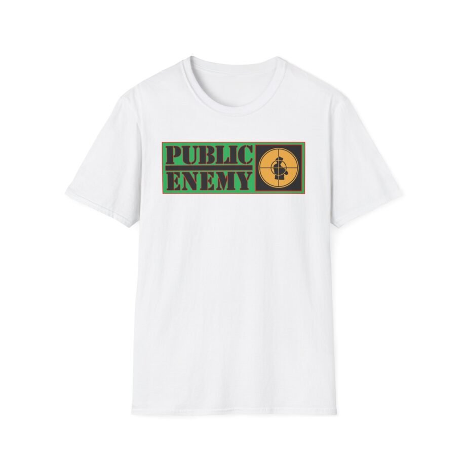 Public Enemy Nation Stack Text Unisex Softstyle T-Shirt