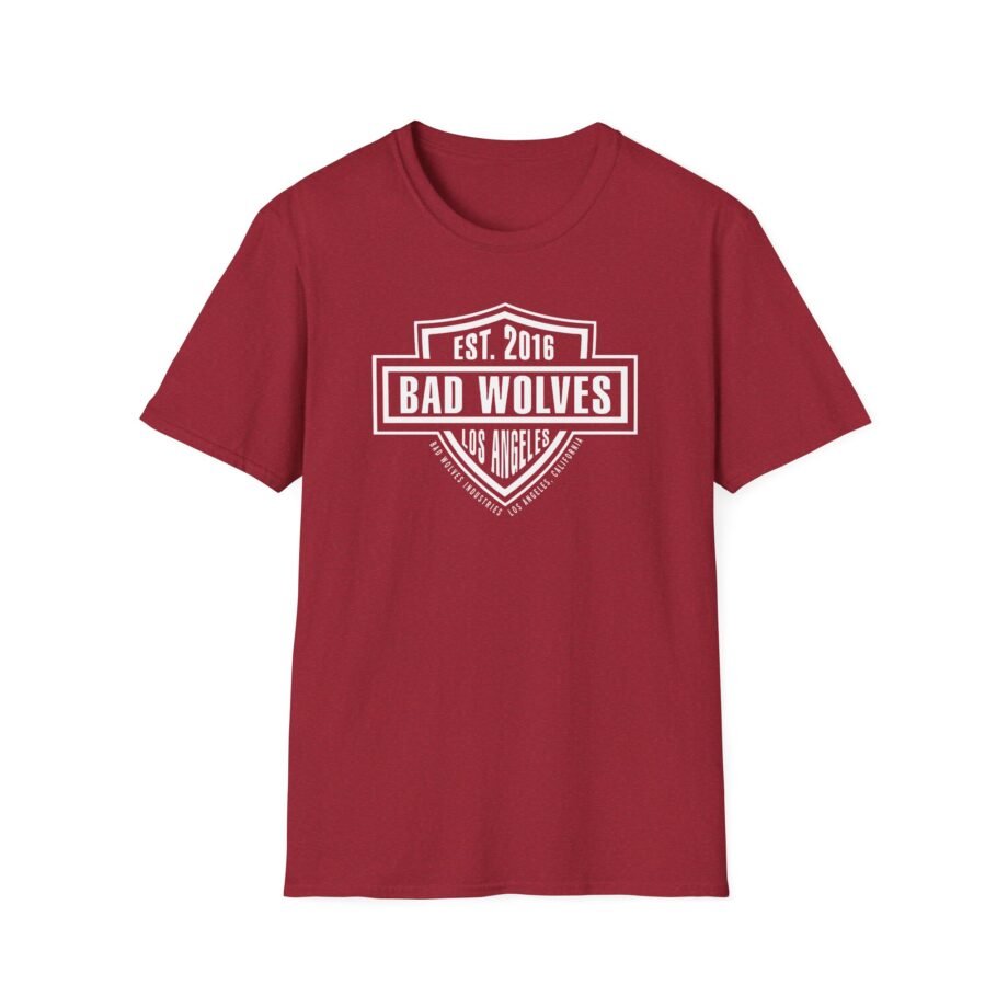 Bad Wolves Los Angeles Ca Shield Unisex Softstyle T-Shirt