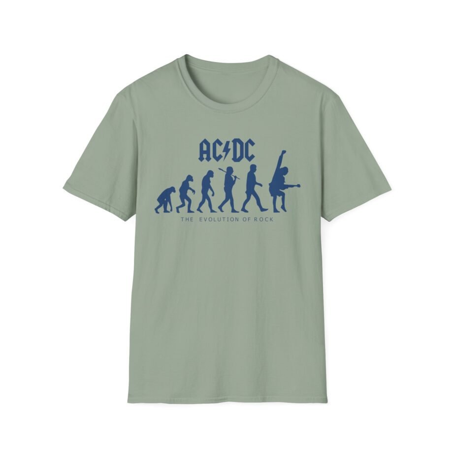 Acdc Evolution of Rock Unisex Softstyle T-Shirt