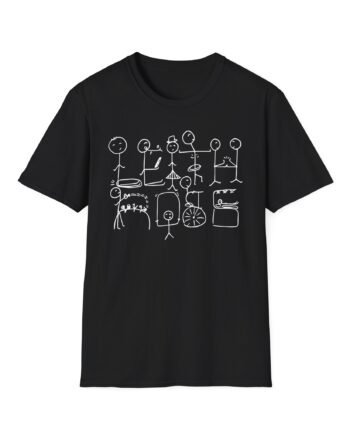 Leith Ross Stick Figures  Unisex Softstyle T-Shirt