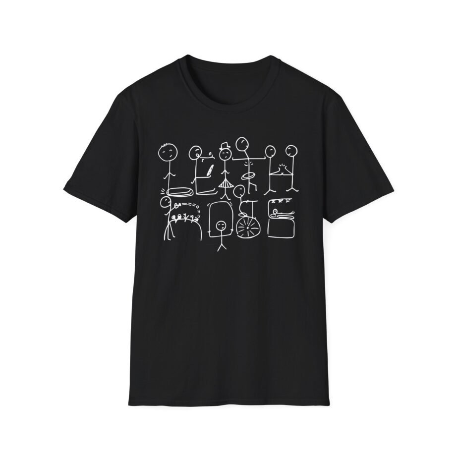 Leith Ross Stick Figures  Unisex Softstyle T-Shirt