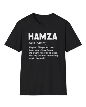 Hamza Name Unisex Softstyle T-Shirt