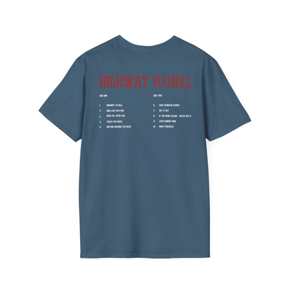 Acdc Highway to Hell Track List Unisex Softstyle T-Shirt