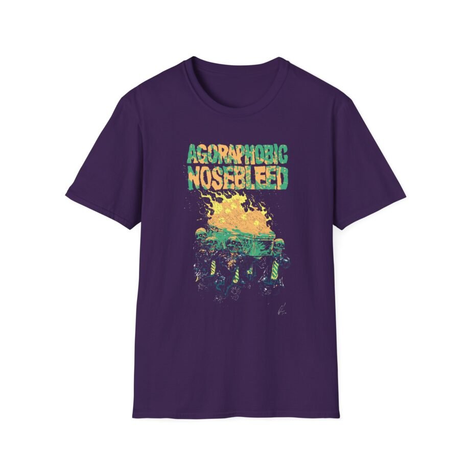 Agoraphobic Nosebleed Burning Coffin Unisex Softstyle T-Shirt