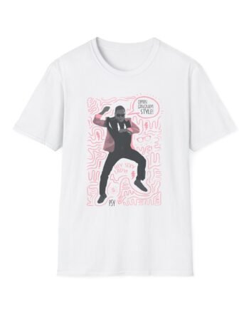PS Gangnam Scribbles Dance Unisex Softstyle T-shirt