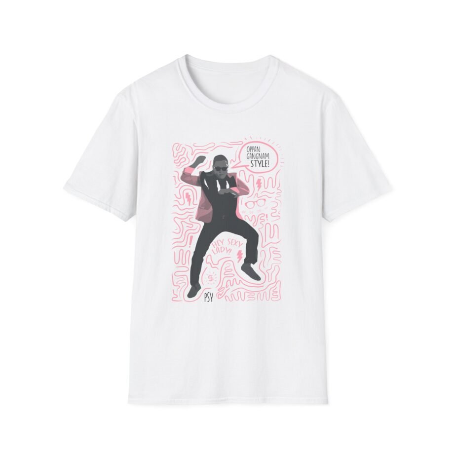 PS Gangnam Scribbles Dance Unisex Softstyle T-shirt