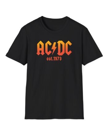 Acdc 1973 Ombr Logo Unisex Softstyle T-Shirt