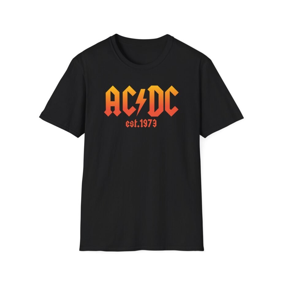 Acdc 1973 Ombr Logo Unisex Softstyle T-Shirt