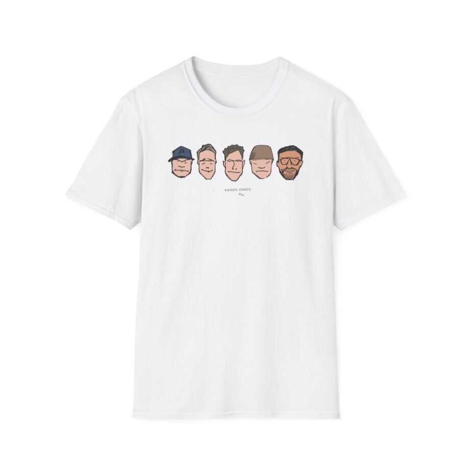 Kaiser Chiefs Cartoon Faces Unisex Softstyle T-Shirt