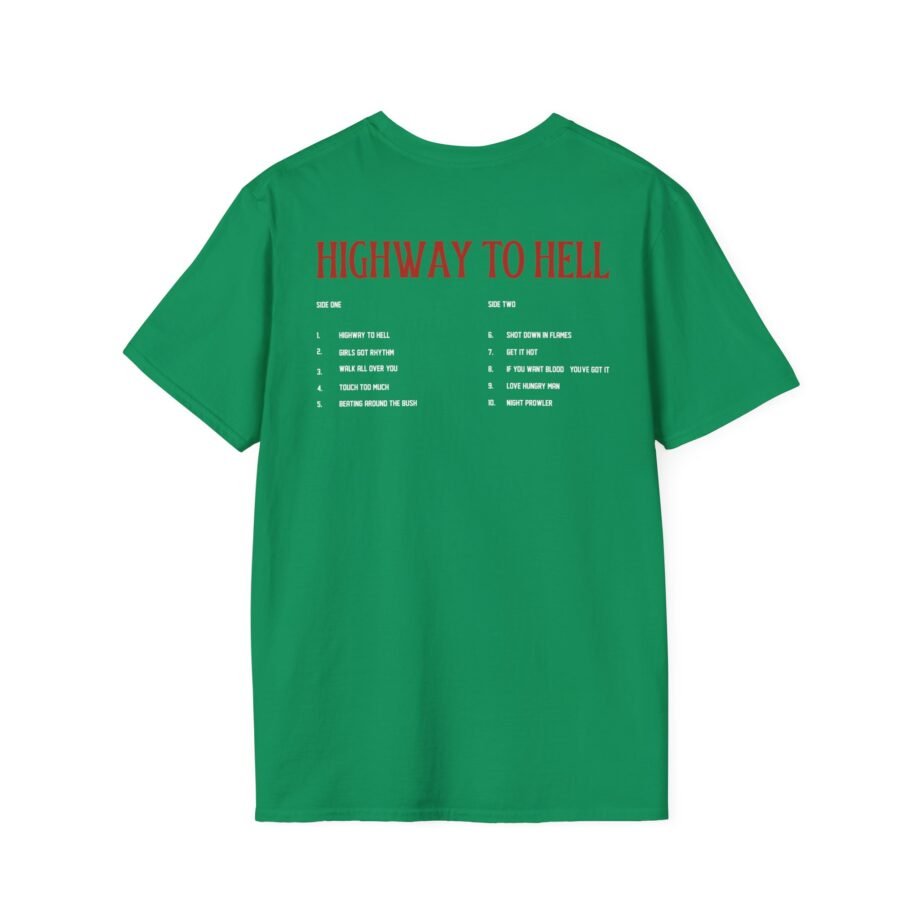 Acdc Highway to Hell Track List Unisex Softstyle T-Shirt