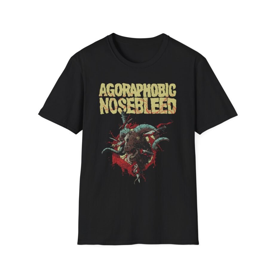 Agoraphobic Nosebleed Goat Head Unisex Softstyle T-Shirt