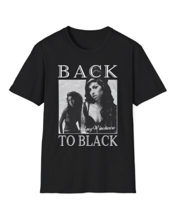 Amy Winehouse Back to Black Unisex Softstyle T-Shirt