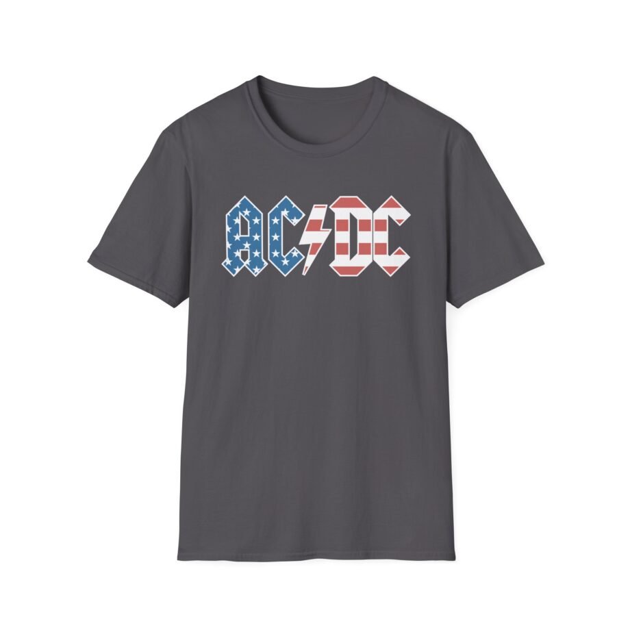 Acdc American Flag Logo Unisex Softstyle T-Shirt