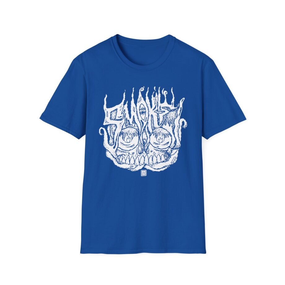 Smoke Smoking Skull Unisex Softstyle T-Shirt