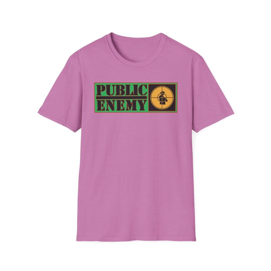 Public Enemy Nation Stack Text Unisex Softstyle T-Shirt