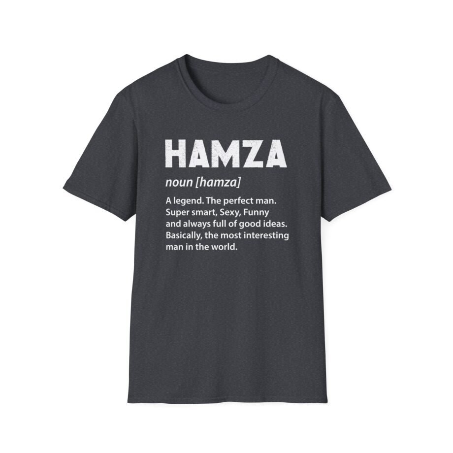 Hamza Name Unisex Softstyle T-Shirt