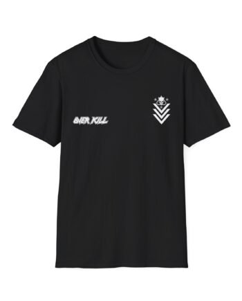 Overkill Logo Badge Skull Work Unisex Softstyle T-Shirt