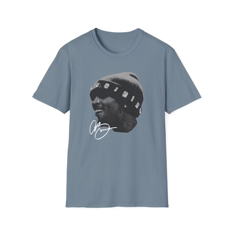 Chris Brown Rhinestone Big Head Unisex Softstyle T-Shirt