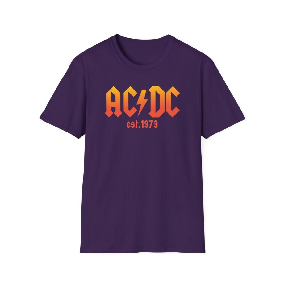 Acdc 1973 Ombr Logo Unisex Softstyle T-Shirt