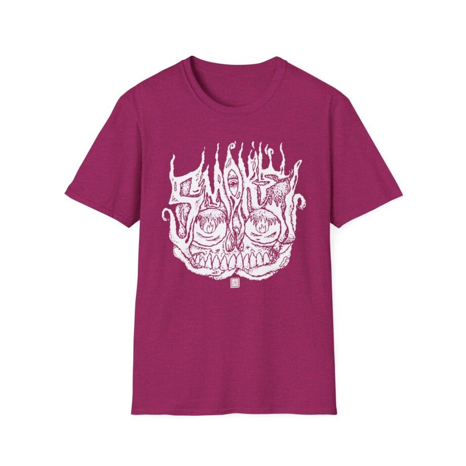 Smoke Smoking Skull Unisex Softstyle T-Shirt